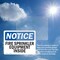 Signmission Fire Sprinkler Equipment Inside OSHA Notice Sign, Vinyl Decal, 14in W x 10in L, 2PK OS-2PACK-NS-D-1014-L-12665 - alternate 2